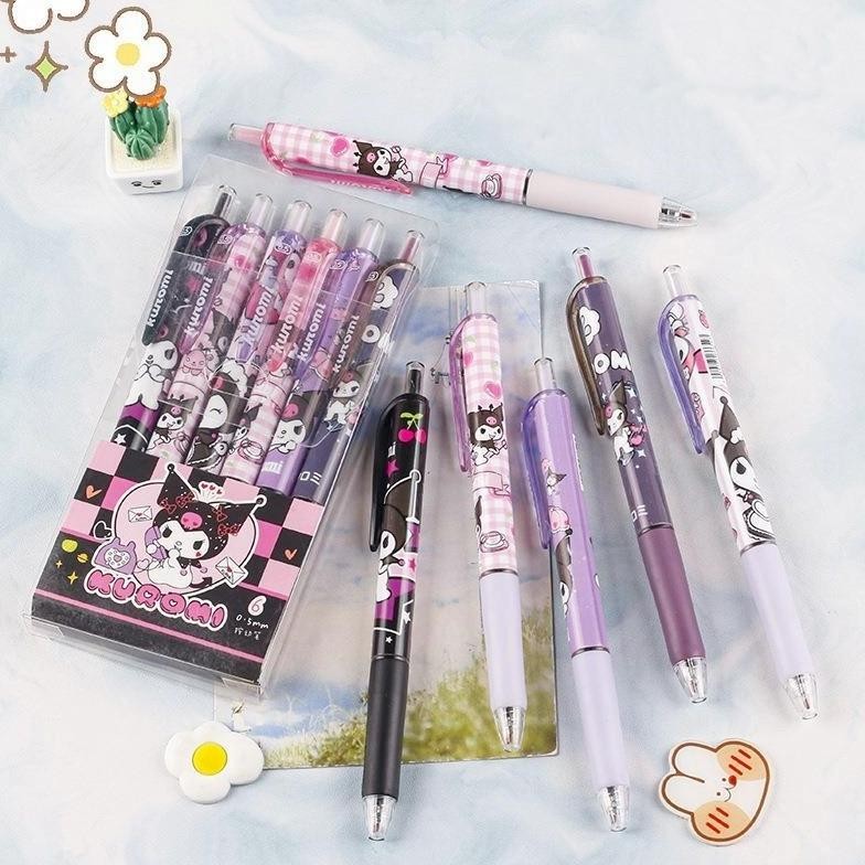 

6 Pcs/Set Kurom Pulpen Gel Mekanik 0.5Mm Tinta Hitam Kartun Pena Sekolah Kantor Pelajar Ballpoint Karakter Lucu Berbagai Macam Motif Alat Tulis Kado Hadiah Gift Anak Gratis Ongkir