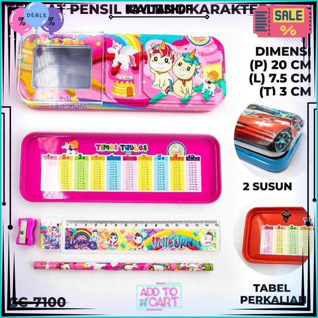 

Tempat Pensil Set Alat Tulis / Kotak Pensil Kaleng Karakter Cc-7100 Sale