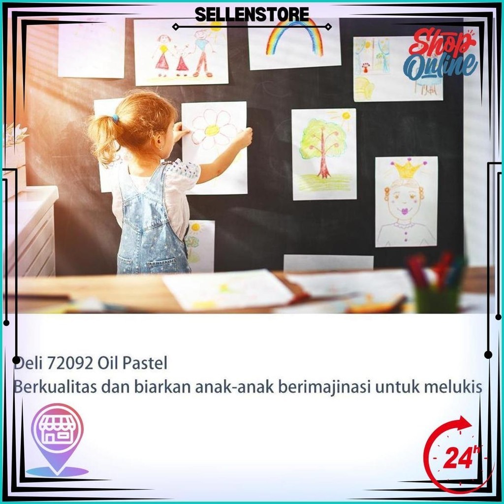 

Deli 12/24 Warna Oil Pastel Desain Barrel, Mudah Untuk Diambil Dan Ditempatkan 72090 72092 Best Seller