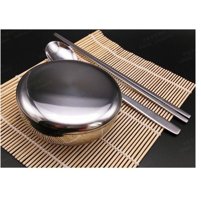 :::::::] Korean Rice Bowl - Stainless Stainless | Mangkuk nasi Korea