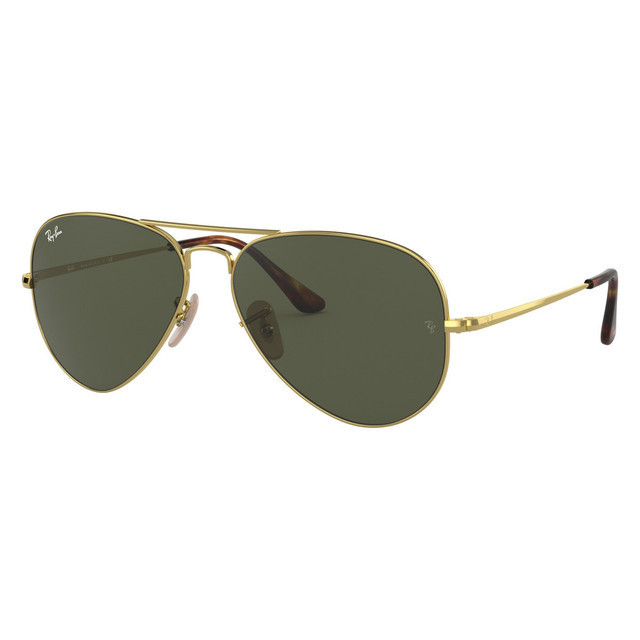 Ray-Ban Sunglass Aviator Metal II RB 3689 914731 58 Gold Green Classic
