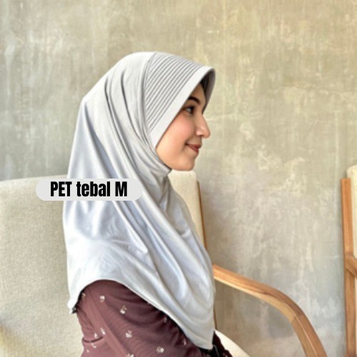M6 Hijab Bergo Sport Pet Tebal Jersey Size M/Hijab Sport Bergo Pet Tebal/Bergo Sport Pet Tebal