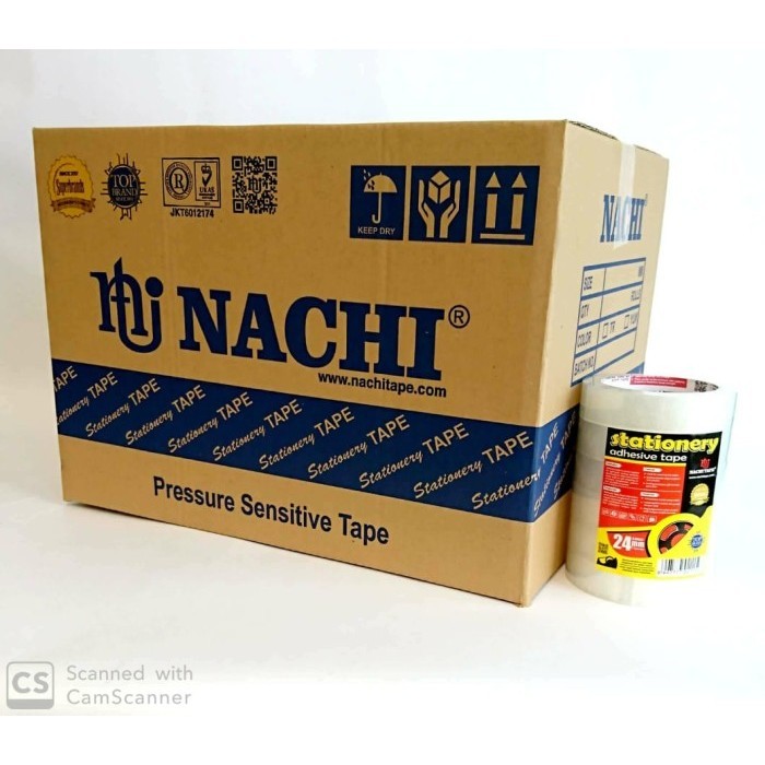 

(Dus) Nachi Selotip Stationery Nachi Transparant 24Mm X 72 Yard 1 Inch