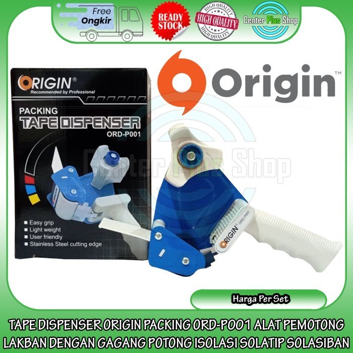 

Alat Potong Lakban Ada Gagang Tape Dispenser Origin Packing Ord-P001