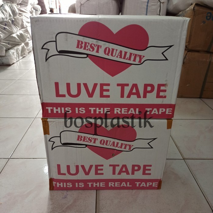 

Lakban Luve Tape 90 Yard / Lakban Murah Ekonomis (1 Dus Isi 72 Rol)