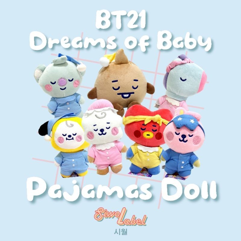 

Boneka Bantal // Boneka BT21 Dreams of Baby Pajamas Doll BTS