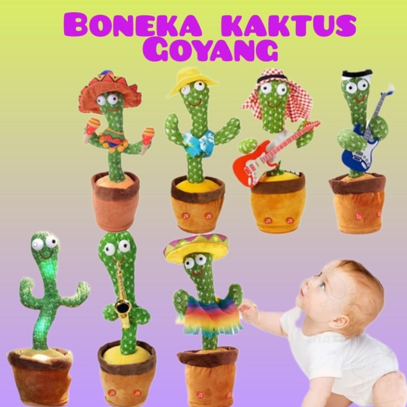 Boneka Anak // Boneka Kaktus Goyang / Mainan Kaktus Bergoyang/Kaktus Bergoyang Dancing