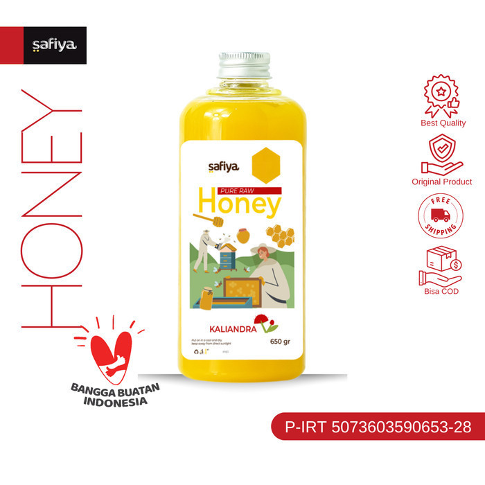 

Ready Madu Murni Kaliandra 650gr Series Raw Madu Asli Authentic Safiya Food