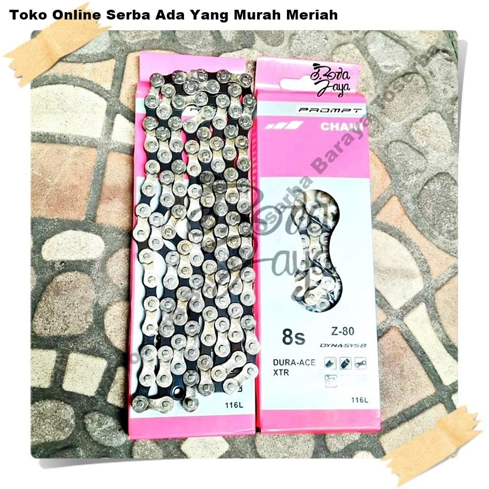 RANTAI CHAIN MTB 8 Speed 8sp PROMPT SILVER Sepeda Sparepart Termurah