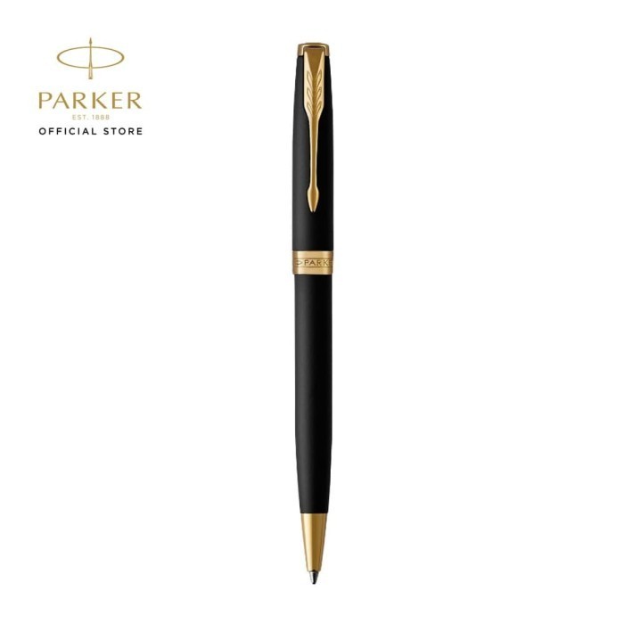 

Ready Parker Sonnet Matte Black Gold Trim Ballpoint