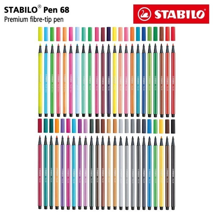 

Ready STABILO Set 57pcs - Pen 68 All color 57 Semua Warna