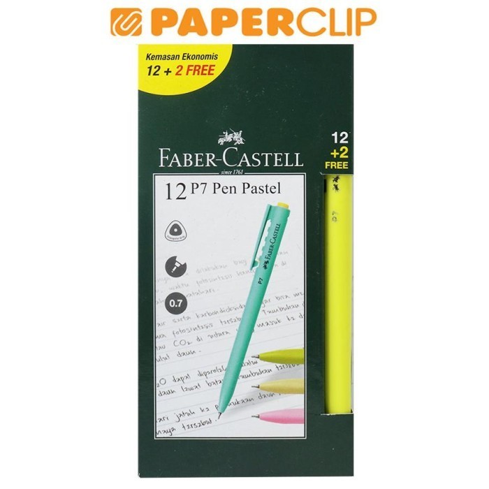 

Ready BALLPOINT / PEN FABER CASTELL P7 PASTEL 44909912 ISI 12