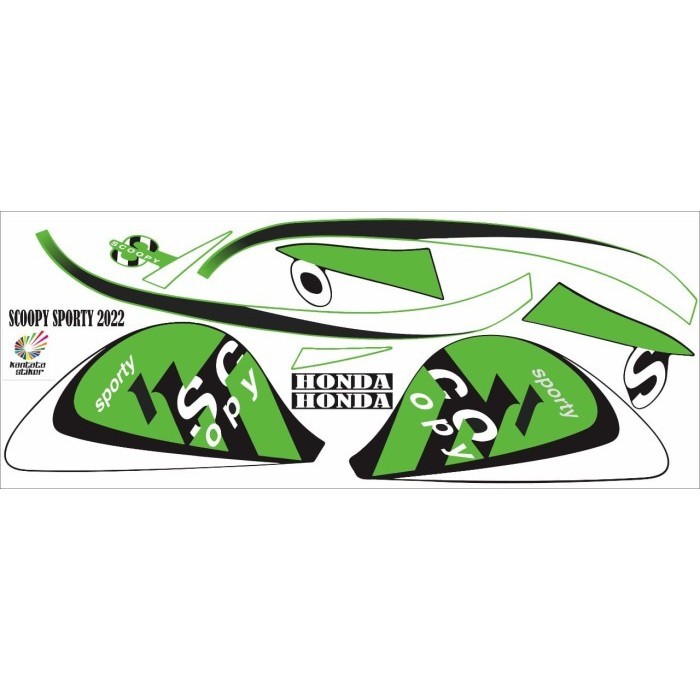 Striping Motor Honda Scoopy Sporty New 2021 Variasi