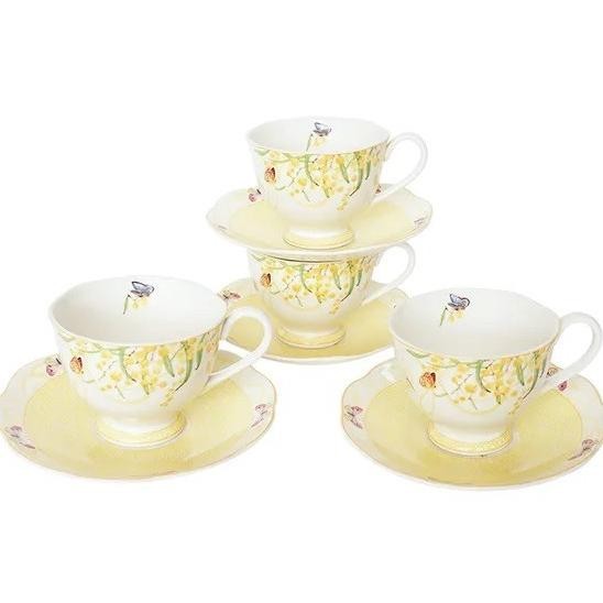 [Baru] Saint James Coffee Set Fine China Charlotte Yellow Cangkir Teacup