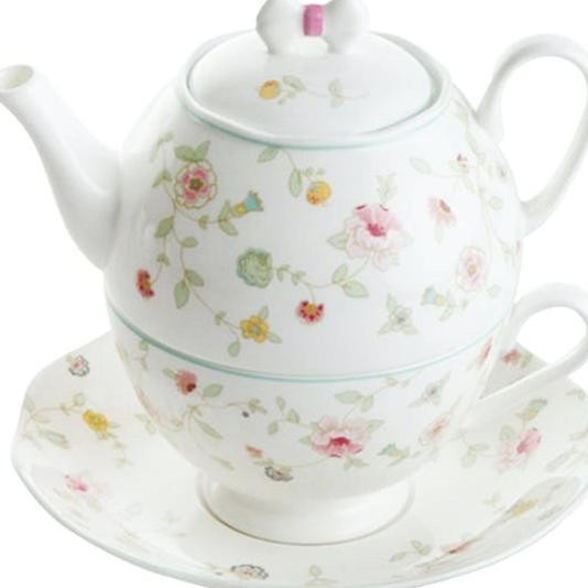 [Garansi] Michelle Tea For One Set Teapot Teacup Ceramic St Saint James