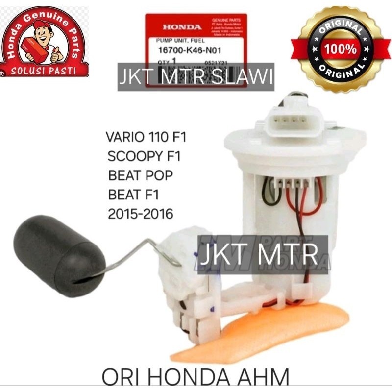 fuel pump vario 110 f1, beat f1, scoopy f1, beat pop, 2015-2016 ori honda ahm asli honda