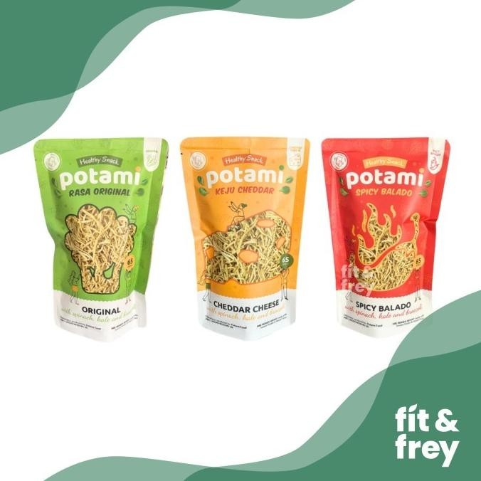 

POTAMI Mie Remes Sehat 65g - No MSG - Cemilan Sehat - Snack Diet