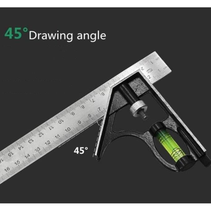 

Penggaris Siku L Waterpass Kombinasi Square Ruler Sudut Presisi Air