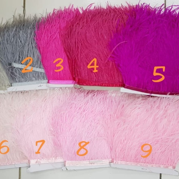 Bulu Ostrich Panjang ( 13Cm)