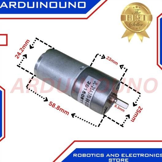 DC Motor Gearbox 6-12V 60-120rpm Metal Gear Box 25GA370 D shaft 4mm
