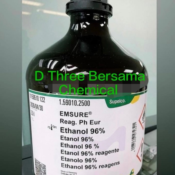 Ethanol 96% reagente Merck 2,5 L 1.59010.2500