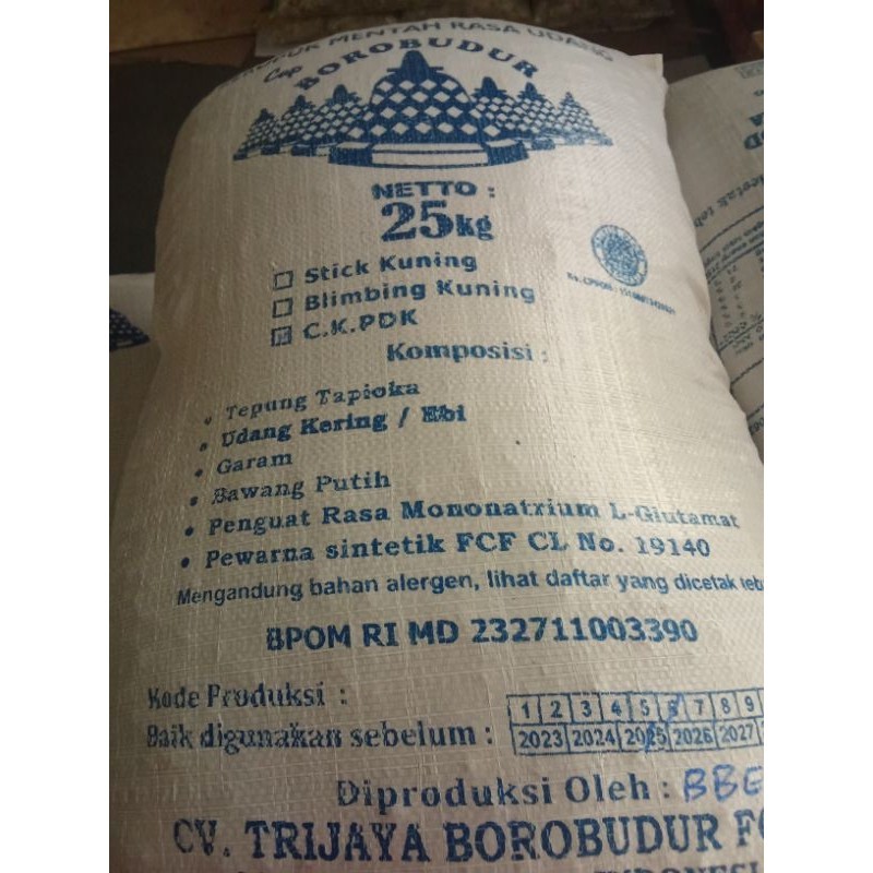 

krupuk mentah rasa udang