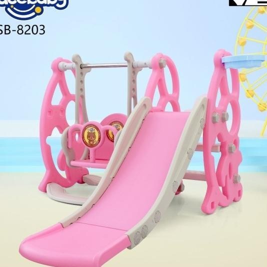 Mainan Anak Perosotan Ayunan Slide Swing Dino Sb 8203 Spacebaby