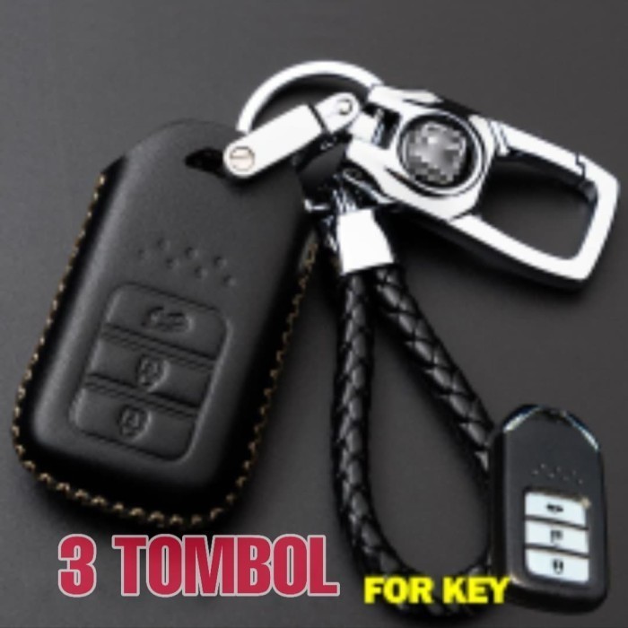 Gantungan Sarung Kulit Kunci Remote Keyless Mobil Honda Crv Civic Hrv