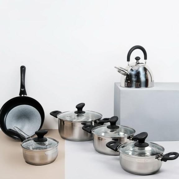 [Baru] Panci Set Lengkap C822 Dari Continental Berbahan Baja Asli Continental