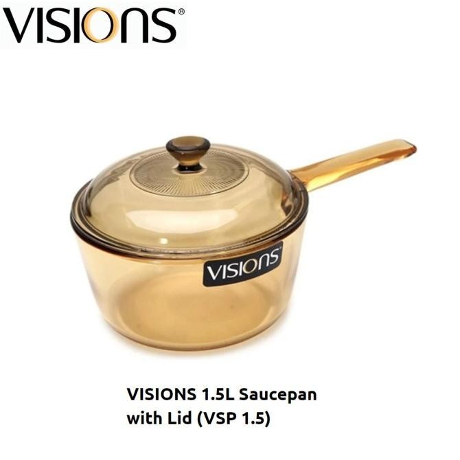 [Ready Stock] Visions Panci Kaca Saucepan 1.5L+Versa Pot 1.25L+Pyrex Oval Dish 1.7L