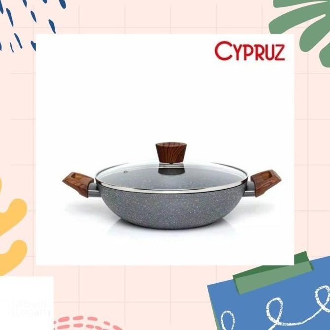 [Promo] Cypruz Paket Ramadan 1 Panci Set Cookware Marble Pan Stein Teflon