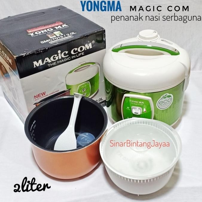 [Ready Stock] Yongma Magic Com 2 Liter Smc7013 Rice Cooker Yongma 2L Anti Lengket