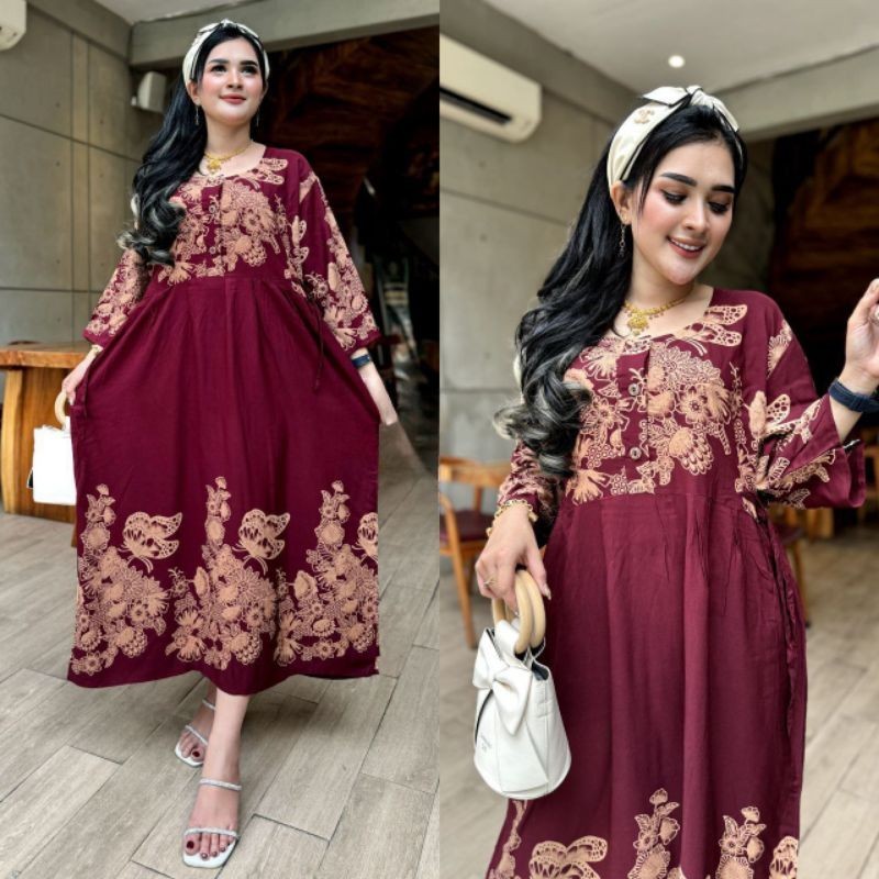 Dress Chibi Busui Motif Terbaru Jumbo / Daster Chibi viral / Dress Chibi Dress Kekinian