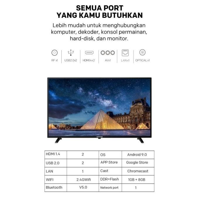 [Promo] Coocaa 42Ctc6200 Android Tv Bluetooth Wifi Usb Hdmi