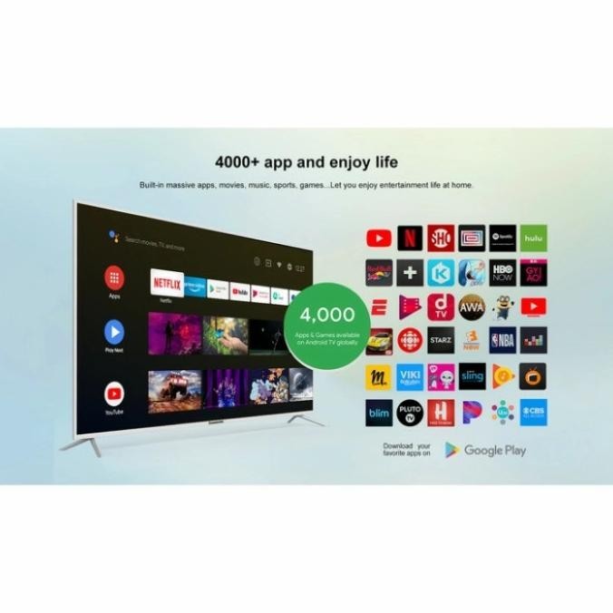 [Garansi] Tv Led Changhong 75 Inch 75H9 / 75 H 9 / 75 H9 4K Android Tv
