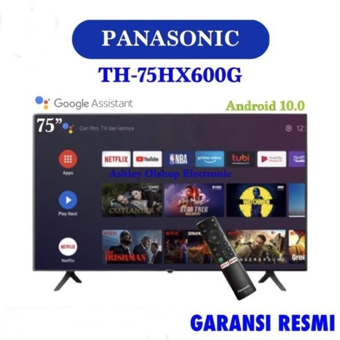 [Best Quality] Panasonic 75 Inch Th-75Hx600G 4K Uhd Hdr10 Smart Android Led Tv