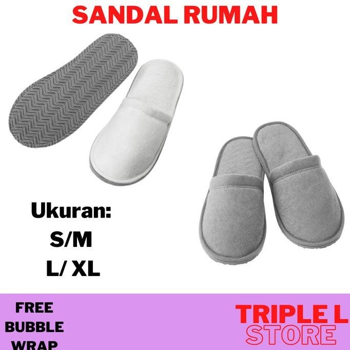 Sandal Sendal Rumah Hotel Bulu Lembut Empuk Wanita Tsj