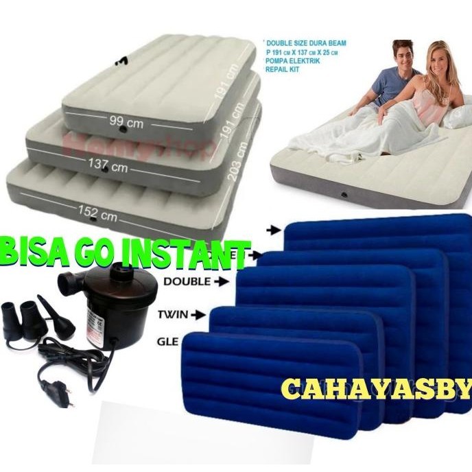 paket kasur angin king queen intex -pompa kolam listrik -lem sofa murh