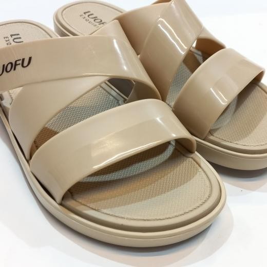 Sandal Wanita Jelly Selop | Luofu E-7185