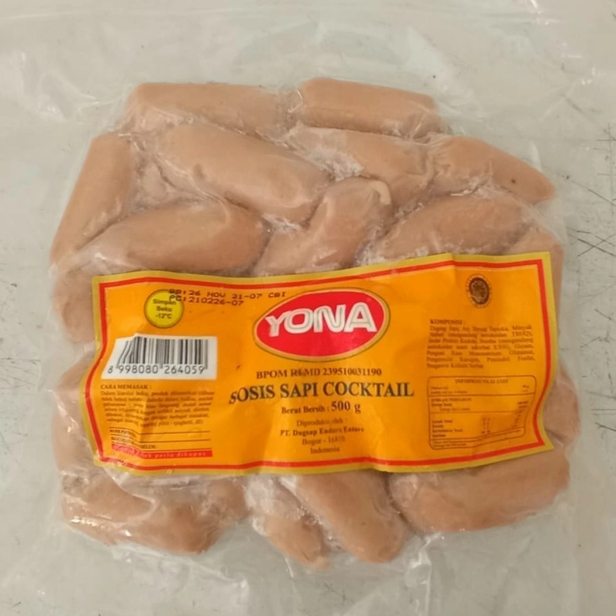 

Yona sosis sapi coctail 500gr