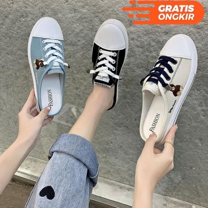 Gudang Tas - Sandal Sepatu Sneaker Kanvas Import Premium Wanita
