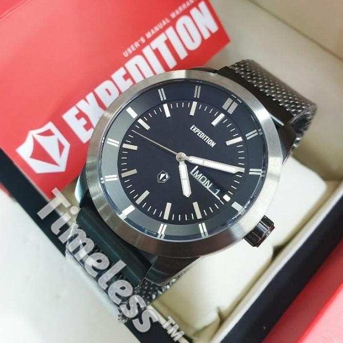 [Promo] Jam Tangan Pria Expedition E 6773 M Black Steel