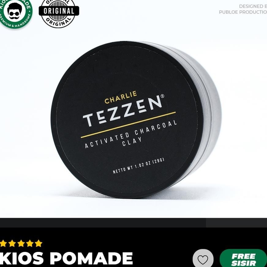 Tezzen Pomade Charlie Ukuran Travel Pa Size Ni Kecil - Nyak Rambut Pria Hair Syling Clay Wangi Vanil