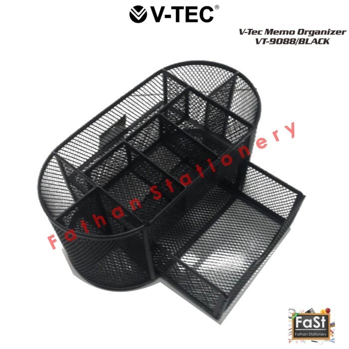 

DESK SET / MEMO ORGANIZER / PEN HOLDER (V-TEC 9088) HITAM