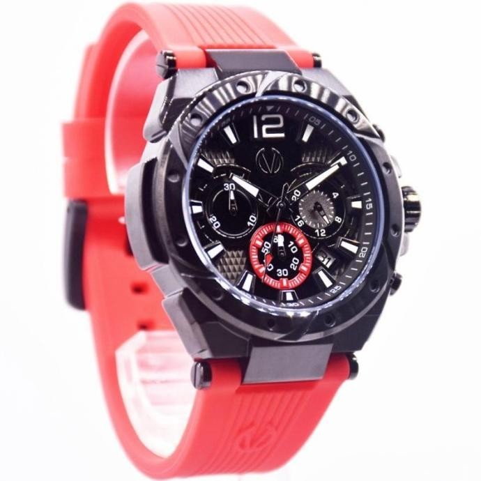[Ready Stock] Jam Tangan Pria Christ Verra Cv 53604G-36 Blk/Red Original & Garansi