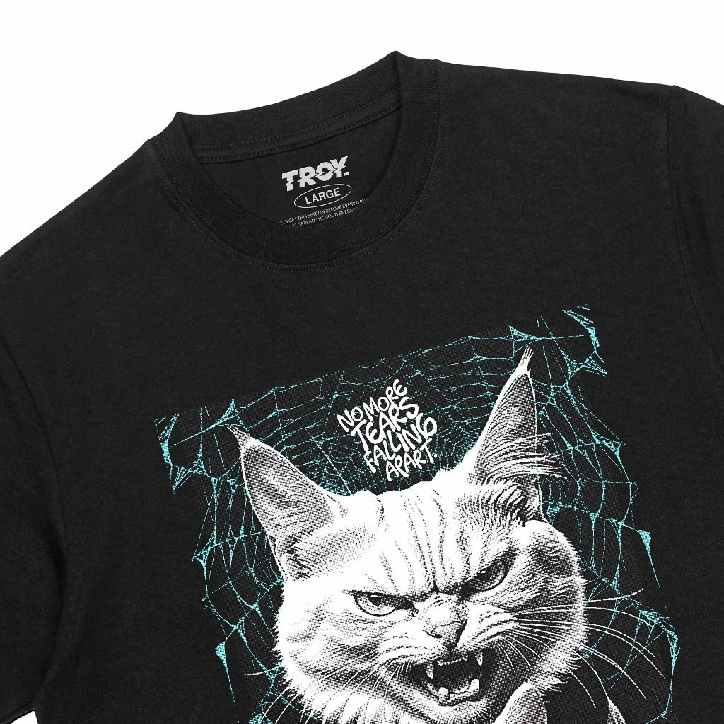 Troy Company T-shirt Black Alter Ego Cat - Kaos Lengan Pendek Hitam MT 2427