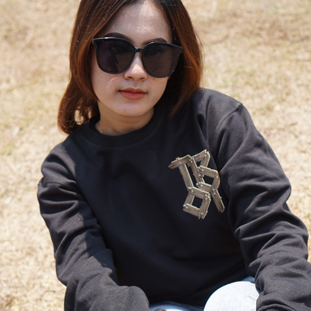 Troy Company Sweater Crewneck Black Mining Sign - Sweatshirt Pria Hitam SW 2374