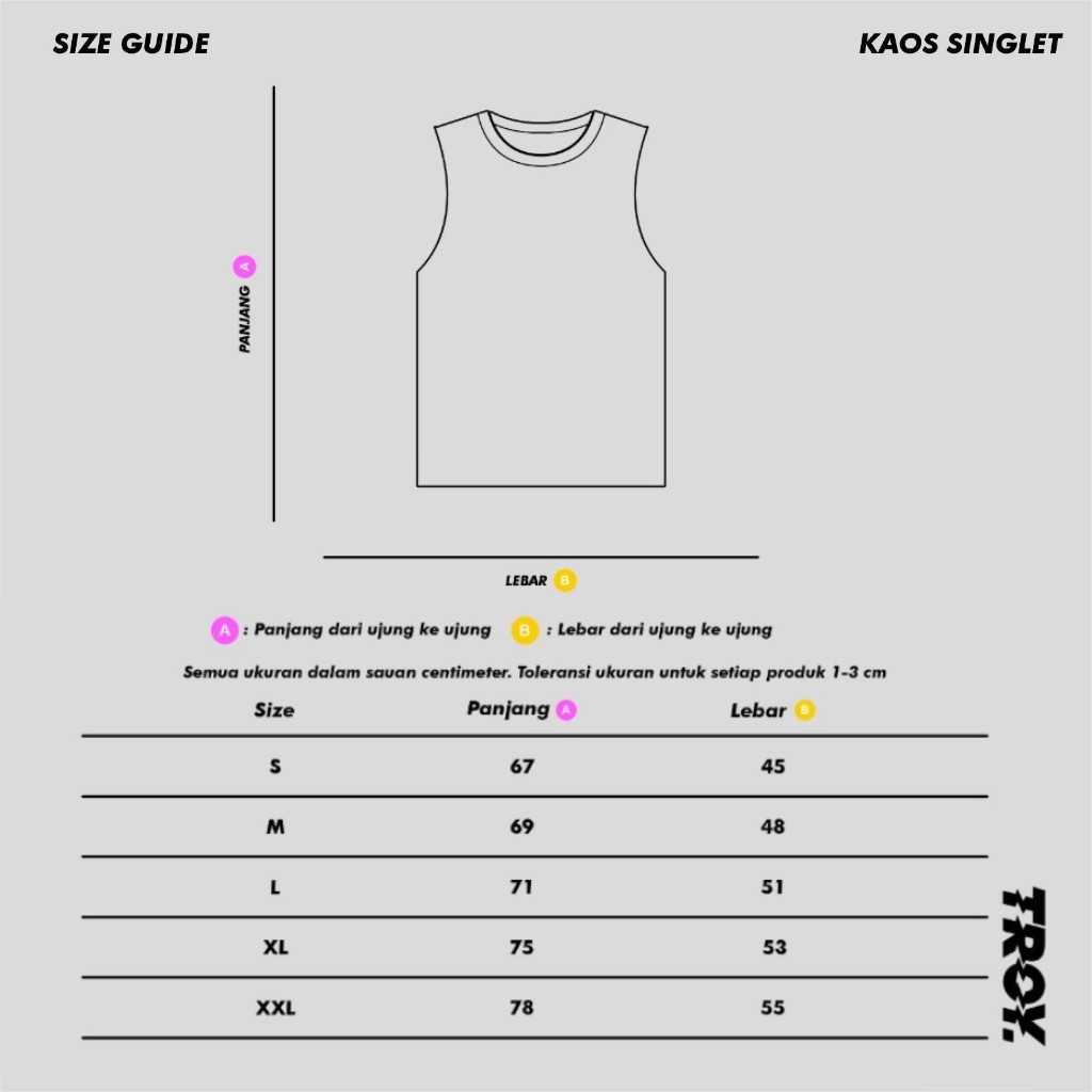Troy Company Tshirt Singlet Black Cupid - Kaos Pria Tanpa Lengan Hitam TS 2296