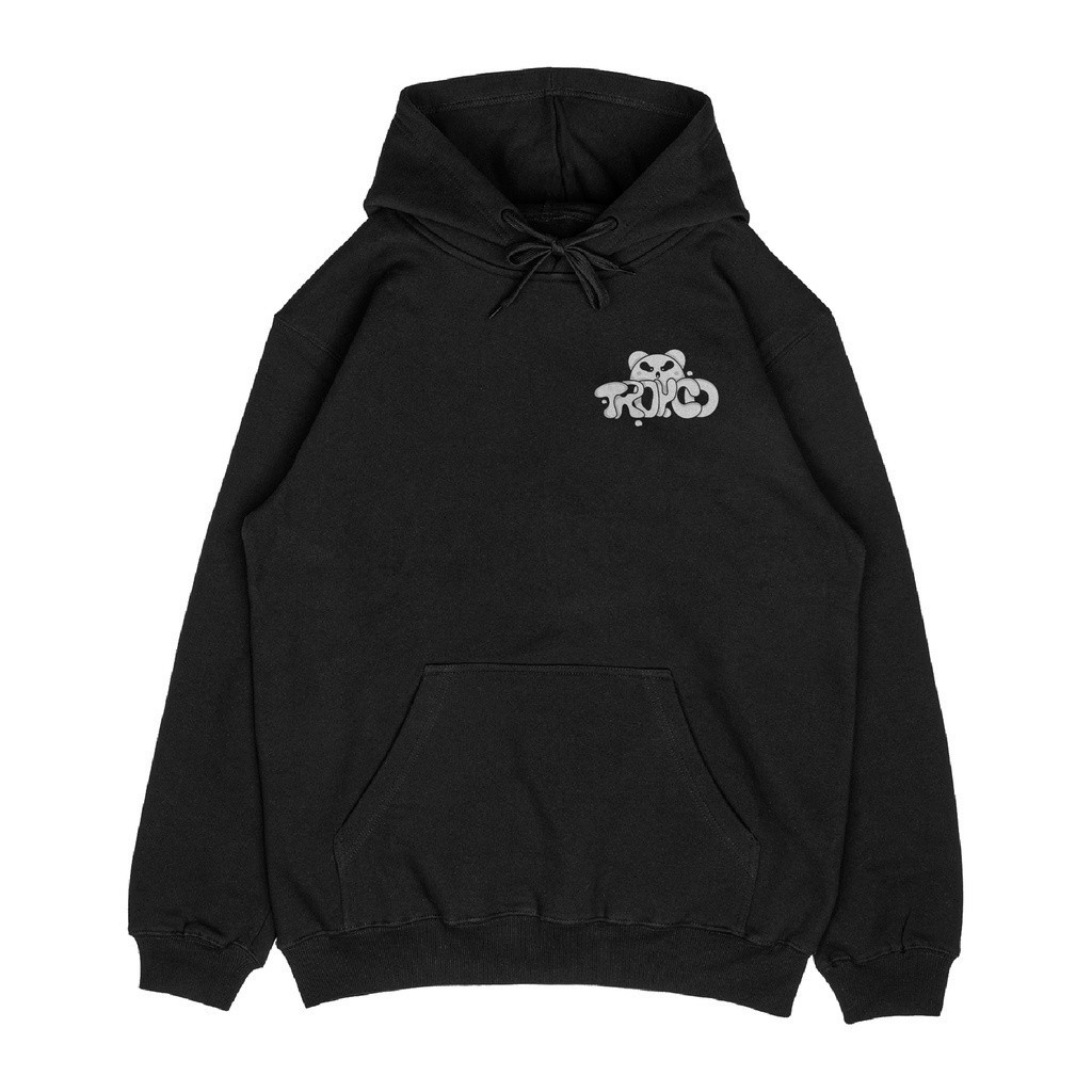 Troy Company Hoodie Pullover Black Doodle - Jaket Hoodie Pria Hitam KH 2180