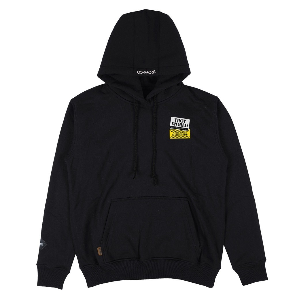 Troy Company Pullover Hoodie Black World Access - Jaket Hoodie Hitam KH 2142